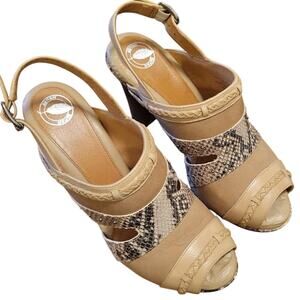 Nurture by Lamaze Hope Snakeskin Chunky Heels - Size 10